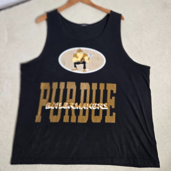 Vintage Purdue Boilermakers Gym Tank Top Muscle Shirt Fits like XL - Picture 1 of 9